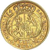 Reverse 5 Thaler (August d'or) 1754 EC Crown