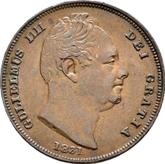 Obverse Farthing 1831 WW