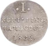 Reverse Shilling 1832 H.S.K.