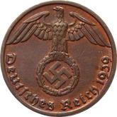 Reverse 1 Reichspfennig 1939 E
