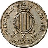 Reverse 3 Cuartos 1840 Catalonia