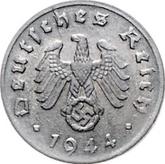 Reverse 1 Reichspfennig 1944 D