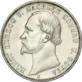 Obverse Thaler 1869 B 25 years of the reign of Ernst II