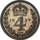 Reverse Fourpence (Groat) 1937
