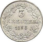 Reverse 3 Kreuzer 1853