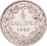 Reverse 1/2 Gulden 1846