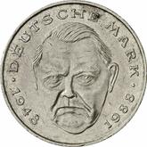Obverse 2 Mark 1991 D Ludwig Erhard