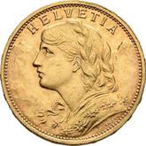 Obverse 20 Francs 1925 B Vreneli