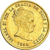 Obverse 80 Reales 1840 M CL