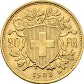 Reverse 20 Francs 1903 B Vreneli