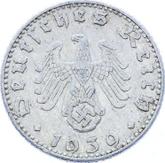 Reverse 50 Reichspfennig 1939 J