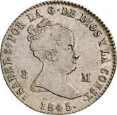 Obverse 8 Maravedís 1845 Ja Denomination on obverse
