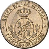 Reverse 1 Céntimo de escudo 1868 OM