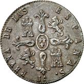 Reverse 8 Maravedís 1838 Ja Denomination on obverse