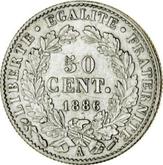 Reverse 50 Centimes 1886 A