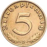 Obverse 5 Reichspfennig 1936 D