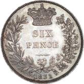 Reverse Sixpence 1831