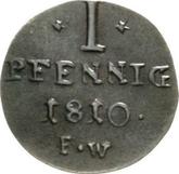 Reverse 1 Pfennig 1810 F.W.