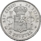 Reverse 2 Pesetas 1879 EMM