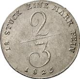 Reverse 2/3 Thaler 1825