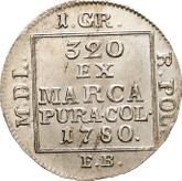 Reverse 1 Grosz (Srebrenik) 1780 EB