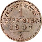 Reverse 1 Pfennig 1847 A