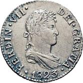 Obverse 2 Reales 1823 S CJ