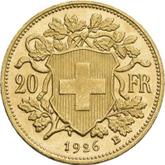 Reverse 20 Francs 1926 B Vreneli