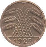 Reverse 5 Reichspfennig 1925 J