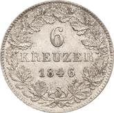 Reverse 6 Kreuzer 1846