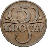 Reverse 5 Groszy 1934 WJ