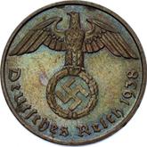 Reverse 2 Reichspfennig 1938 E