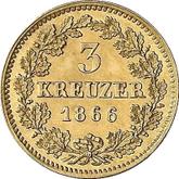 Reverse 3 Kreuzer 1866