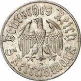 Reverse 5 Reichsmark 1933 J Martin Luther