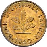 Reverse 10 Pfennig 1949 F Bank deutscher Länder
