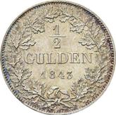 Reverse 1/2 Gulden 1843