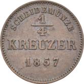 Reverse 1/4 Kreuzer 1857