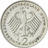 Reverse 2 Mark 1974 G Konrad Adenauer
