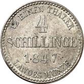 Reverse 4 Schilling 1847