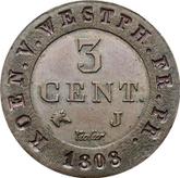 Reverse 3 Centimes 1808 J