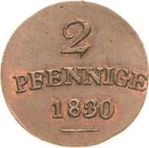 Reverse 2 Pfennig 1830