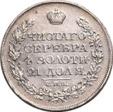 Reverse Rouble 1827 СПБ НГ An eagle with lowered wings