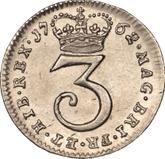 Reverse Threepence 1762