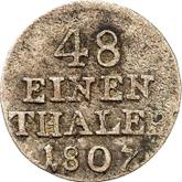 Reverse 1/48 Thaler 1807
