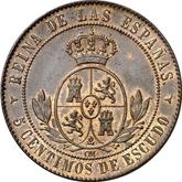 Reverse 5 Céntimos de escudo 1866 OM