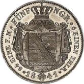 Reverse 1/6 Thaler 1841 G