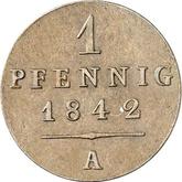 Reverse 1 Pfennig 1842 A