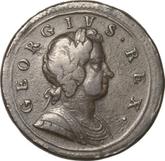 Obverse Halfpenny 1724 Second laureate bust