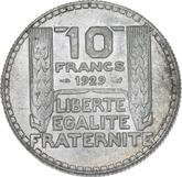 Reverse 10 Francs 1929