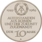 Reverse 10 Mark 1989 A 40 years of GDR